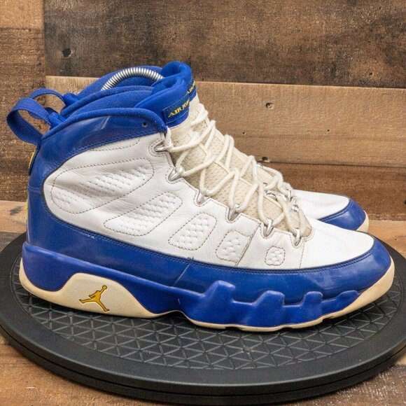 NIKE AIR JORDAN RETRO 9 KOBE LAKERS MENS ATHLETIC SHOES BASKETBALL HIGH SIZE 13 - Picture 9 of 9